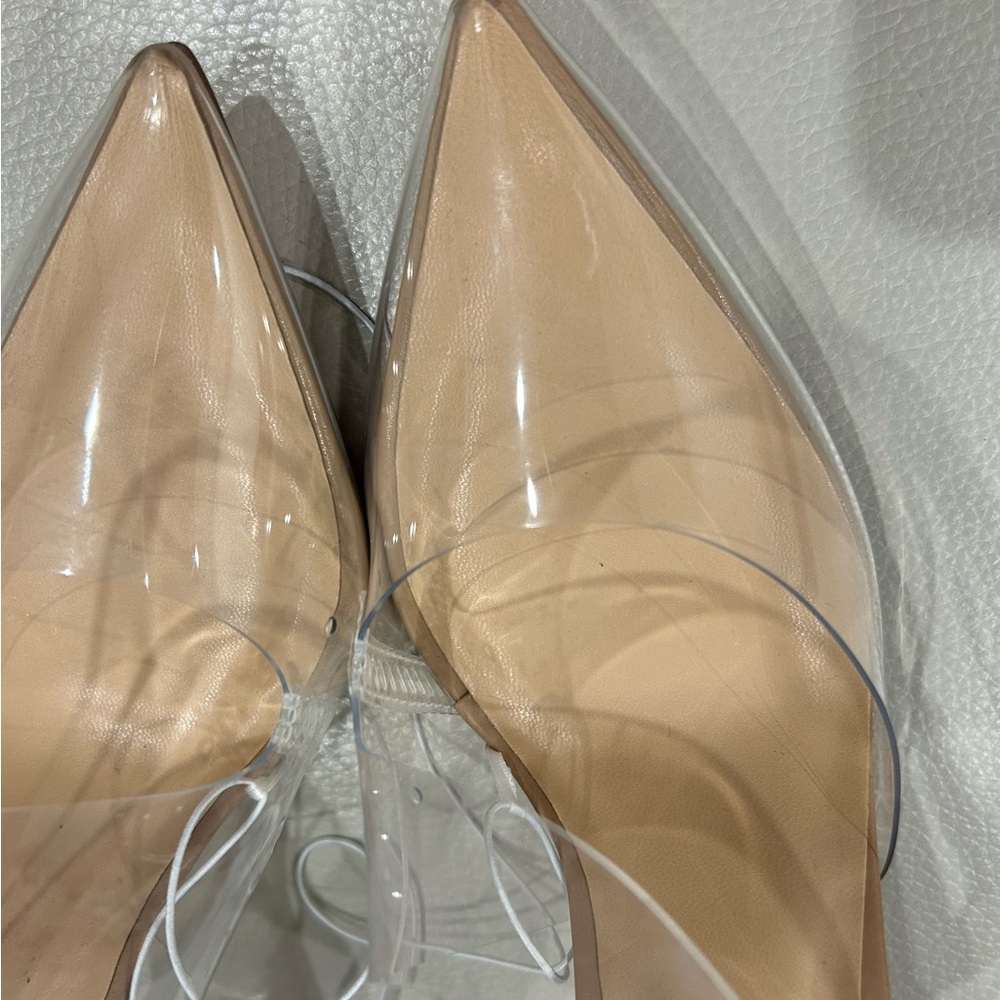 ⬇️ PRICE ⬇️ STEVE MADDEN • Clear Sling Back Heels • 7 M - Picture 4 of 9
